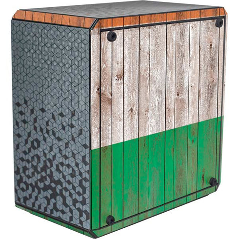 Ireland Flag Dark Wood Cooler Master MasterBox Q300L Mini Tower Skin